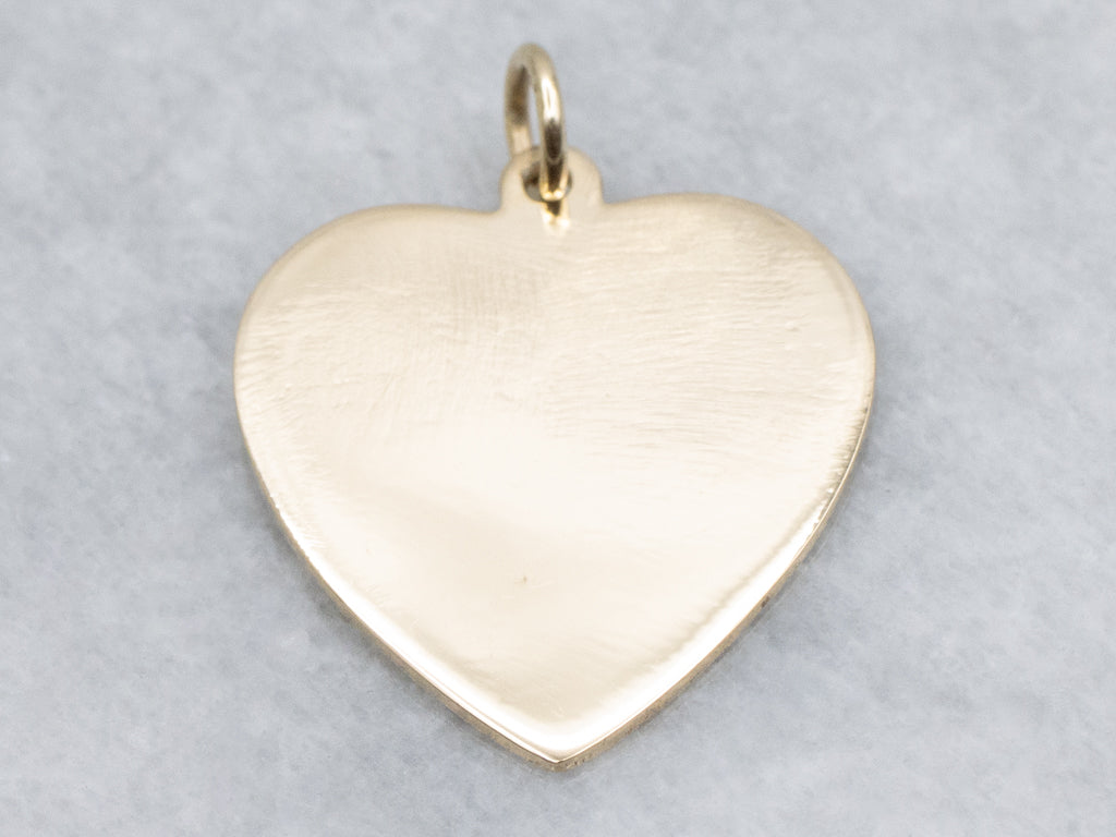 Polished Yellow Gold Heart Pendant