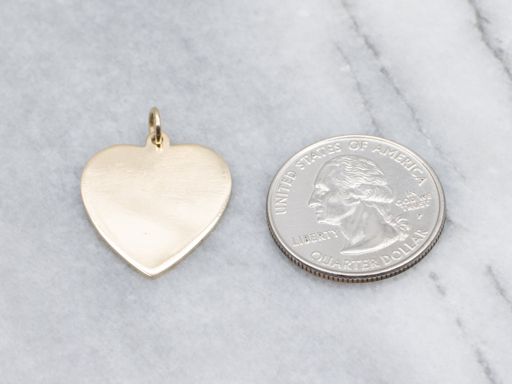 Polished Yellow Gold Heart Pendant