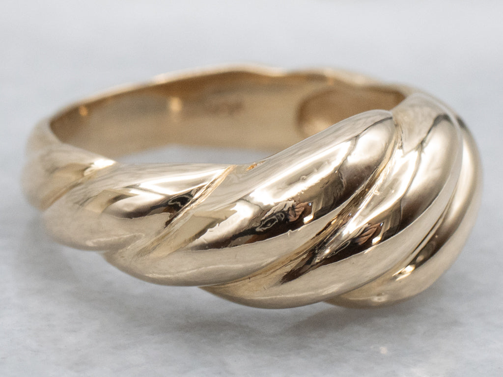Vintage Yellow Gold Shrimp Band