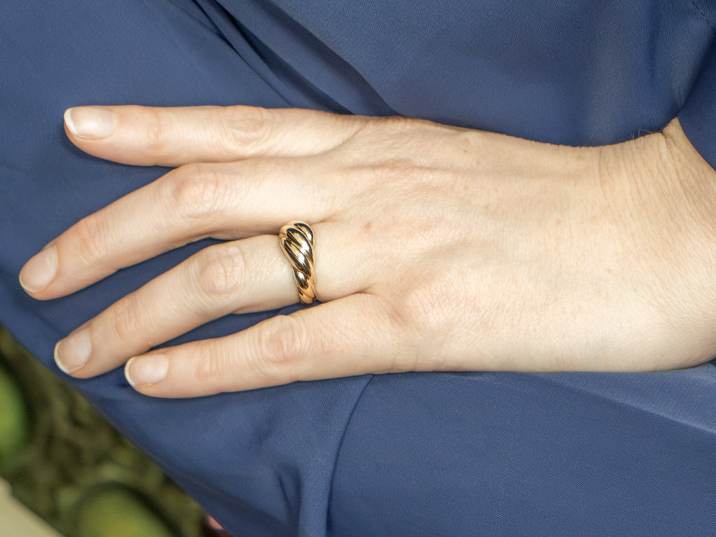 Vintage Yellow Gold Shrimp Band