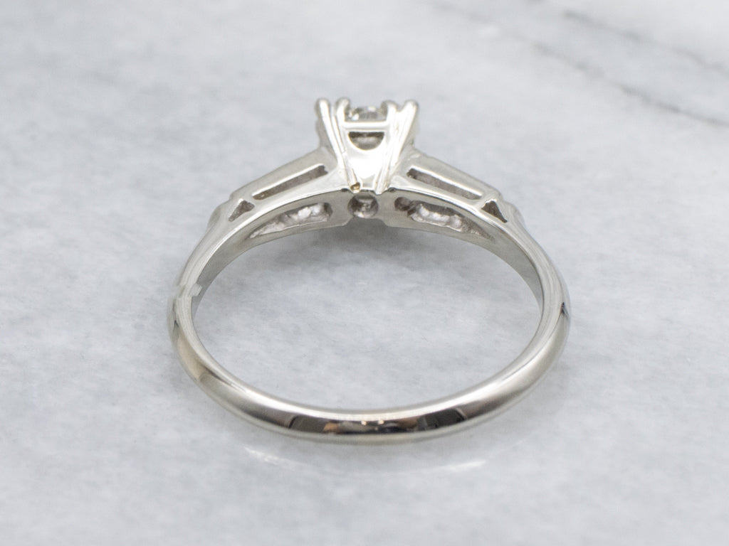 Vintage 1950s Round Brilliant Diamond Engagement Ring