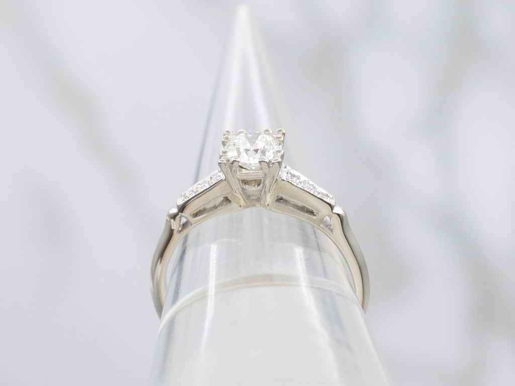 Vintage 1950s Round Brilliant Diamond Engagement Ring