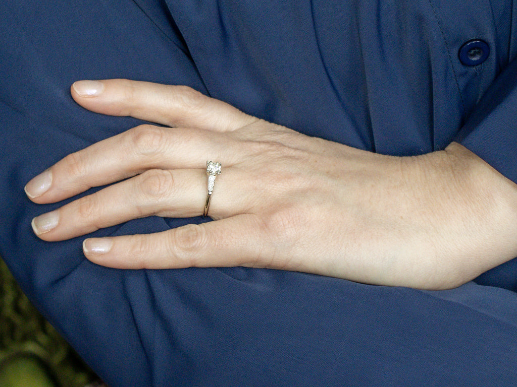 Vintage 1950s Round Brilliant Diamond Engagement Ring