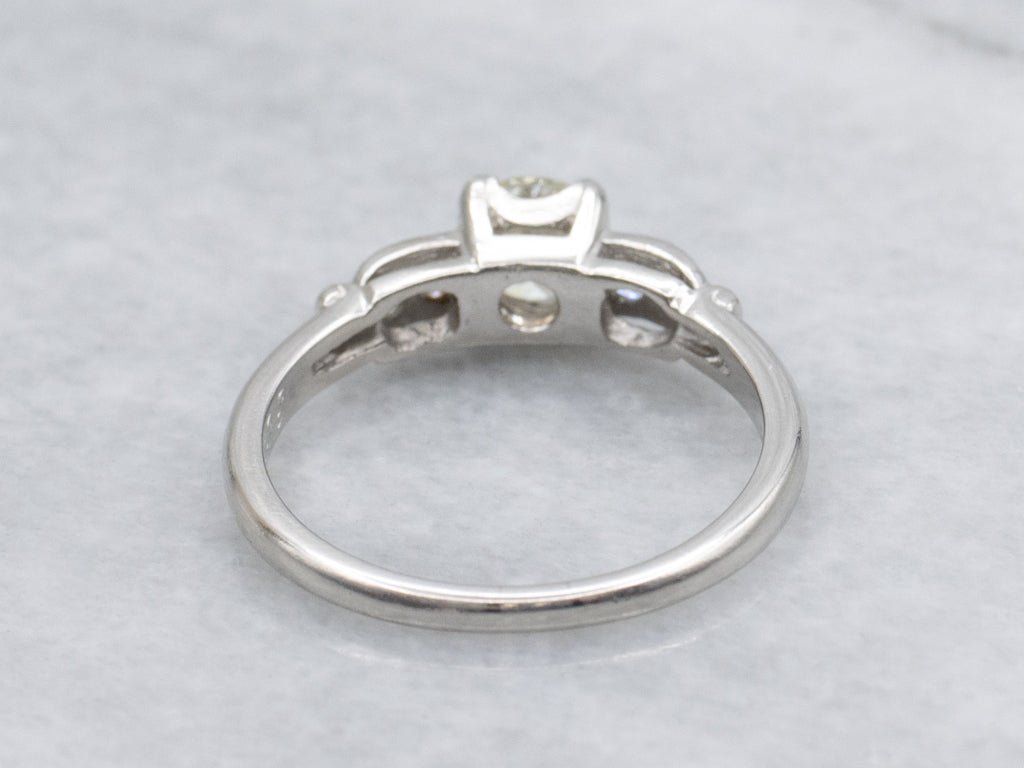 Platinum and Diamond Vintage Engagement Ring