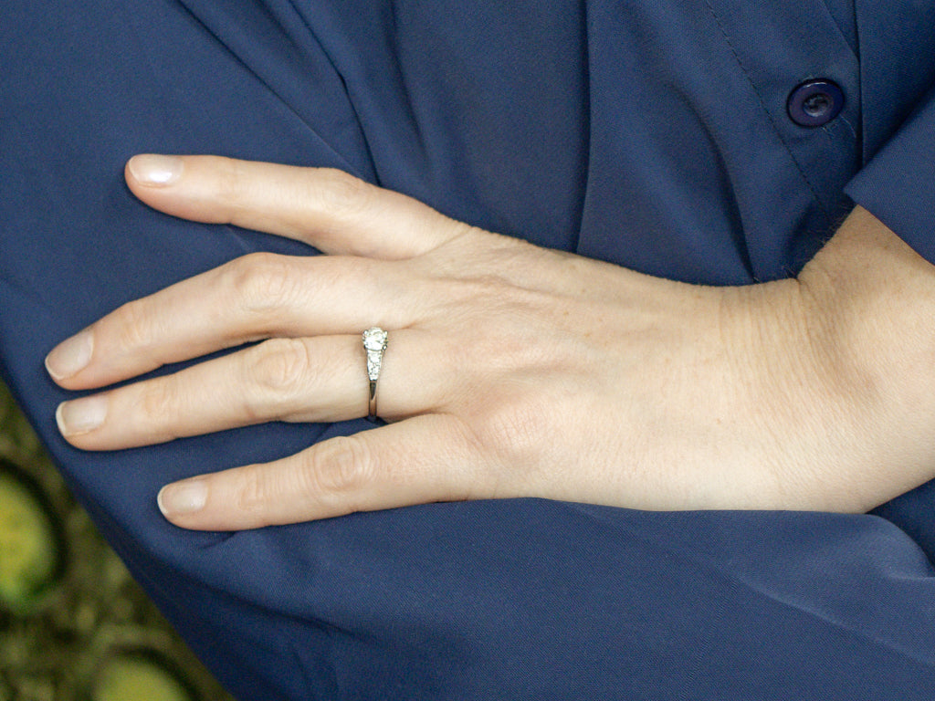 Platinum and Diamond Vintage Engagement Ring