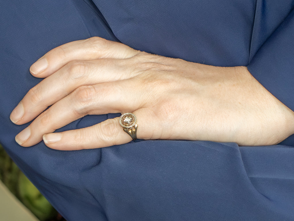Vintage Mixed-Metal Diamond Solitaire Ring