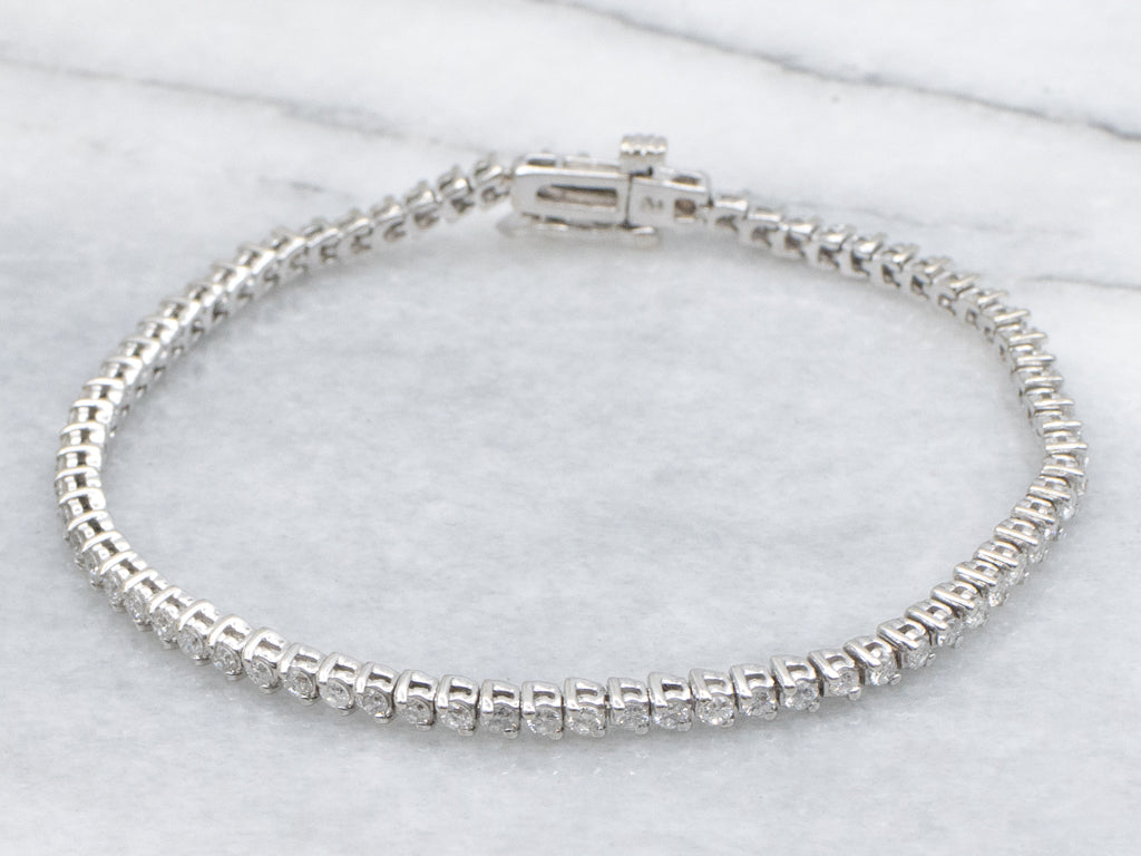Classic White Gold and Diamond Tennis Bracelet