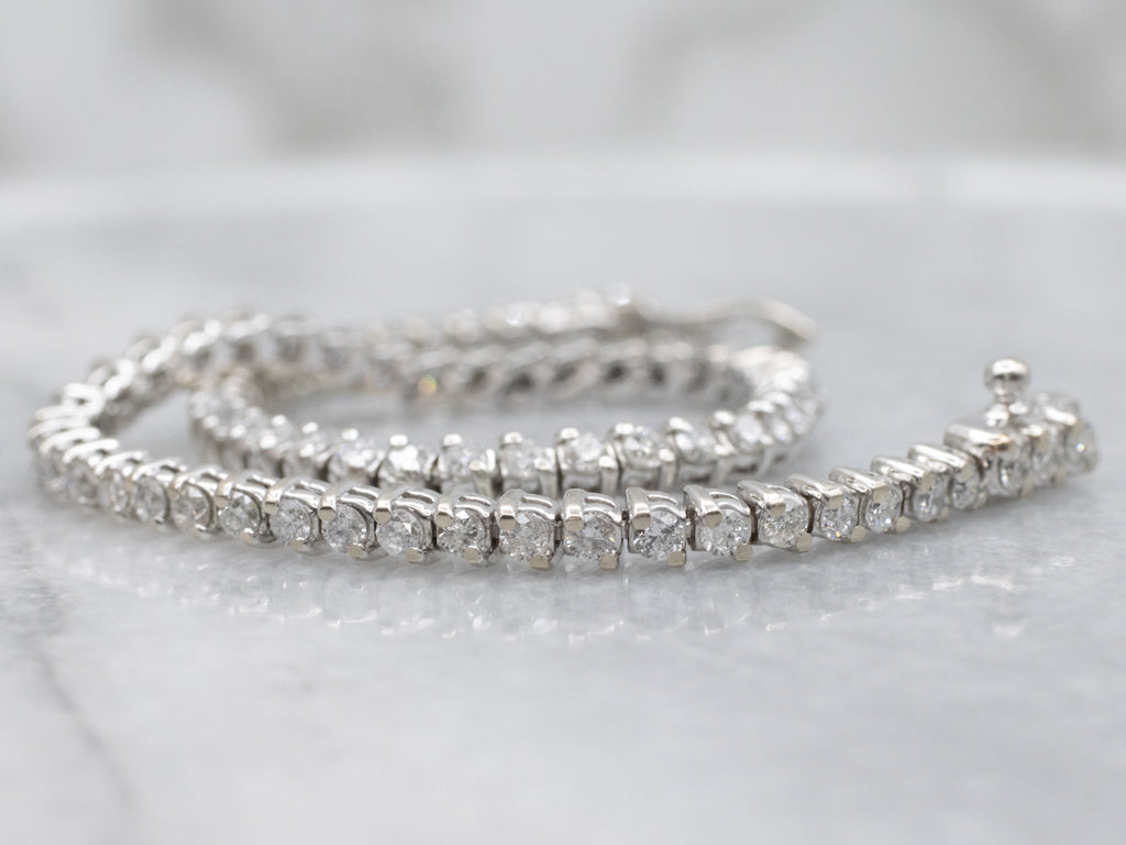 Classic White Gold and Diamond Tennis Bracelet