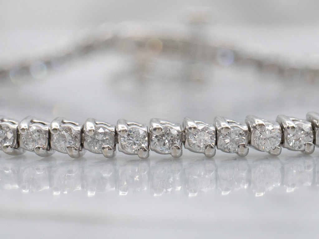 Classic White Gold and Diamond Tennis Bracelet