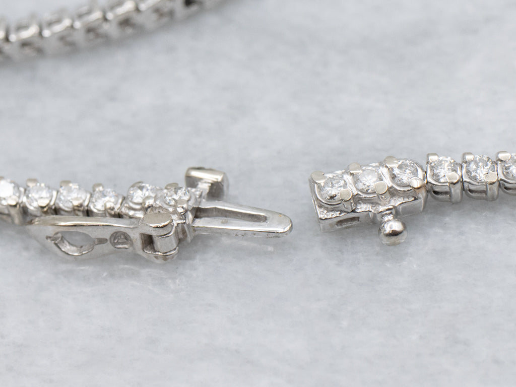 Classic White Gold and Diamond Tennis Bracelet