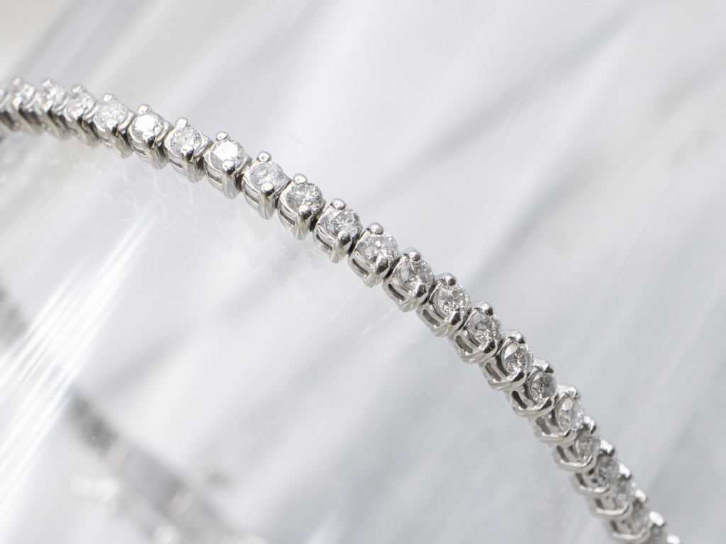 Classic White Gold and Diamond Tennis Bracelet