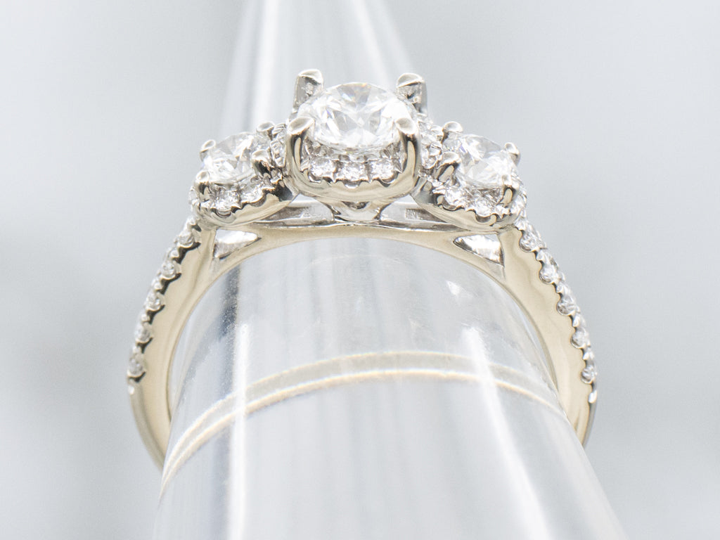 GSI-Certified The Leo Ideal Cut Diamond White Gold Engagement Ring
