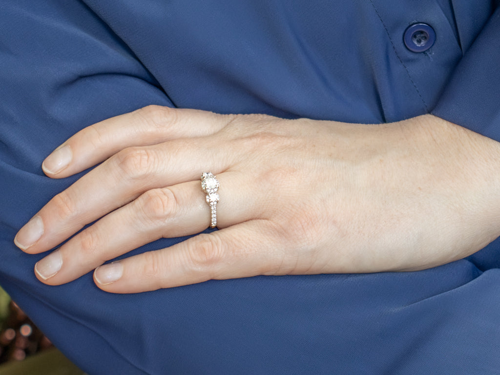 GSI-Certified The Leo Ideal Cut Diamond White Gold Engagement Ring