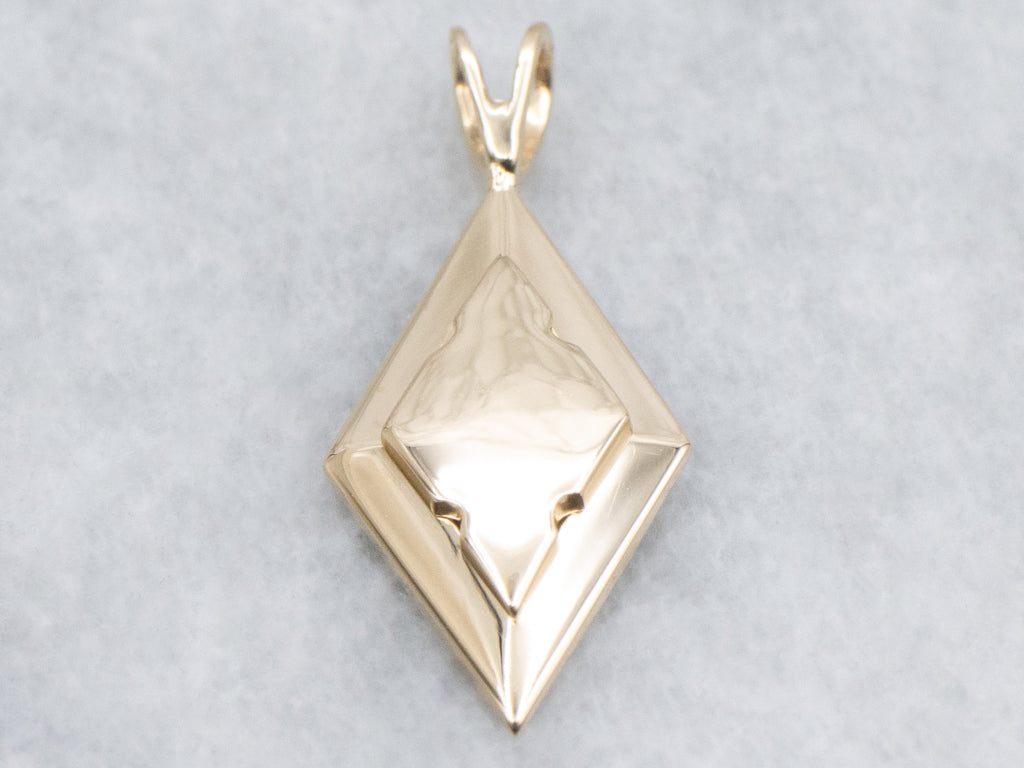Yellow Gold Kite-Shaped Pendant