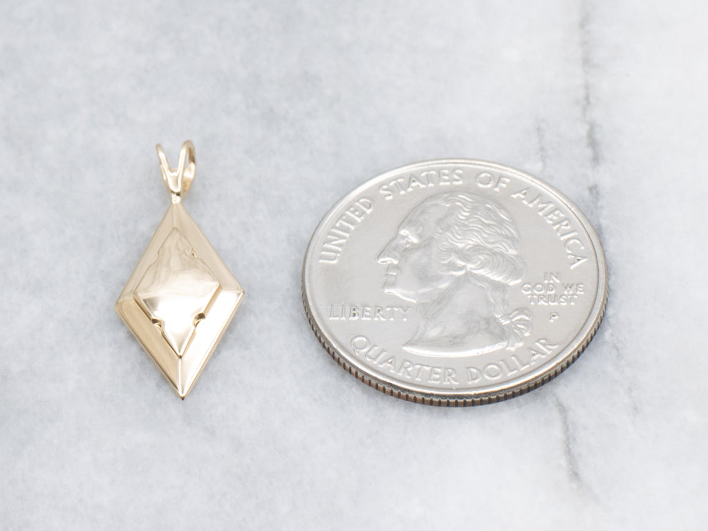 Yellow Gold Kite-Shaped Pendant