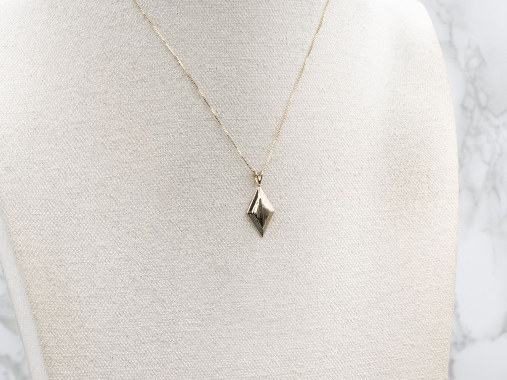 Yellow Gold Kite-Shaped Pendant