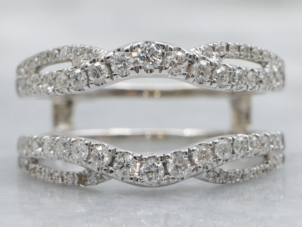 Modern White Gold Diamond Enhancer Band