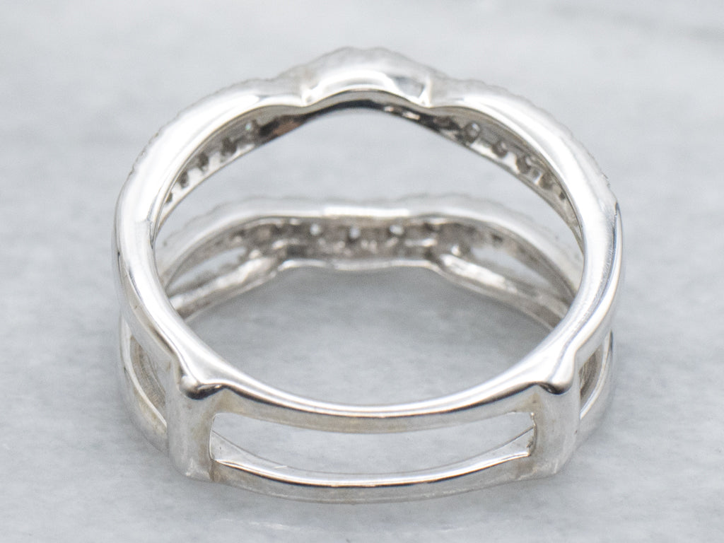 Modern White Gold Diamond Enhancer Band