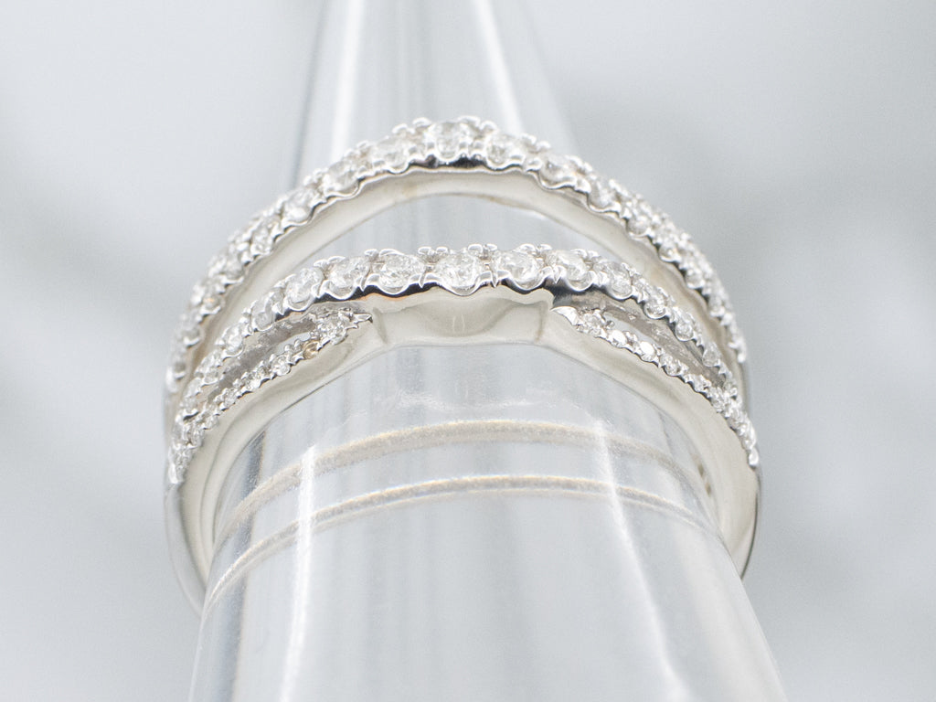 Modern White Gold Diamond Enhancer Band