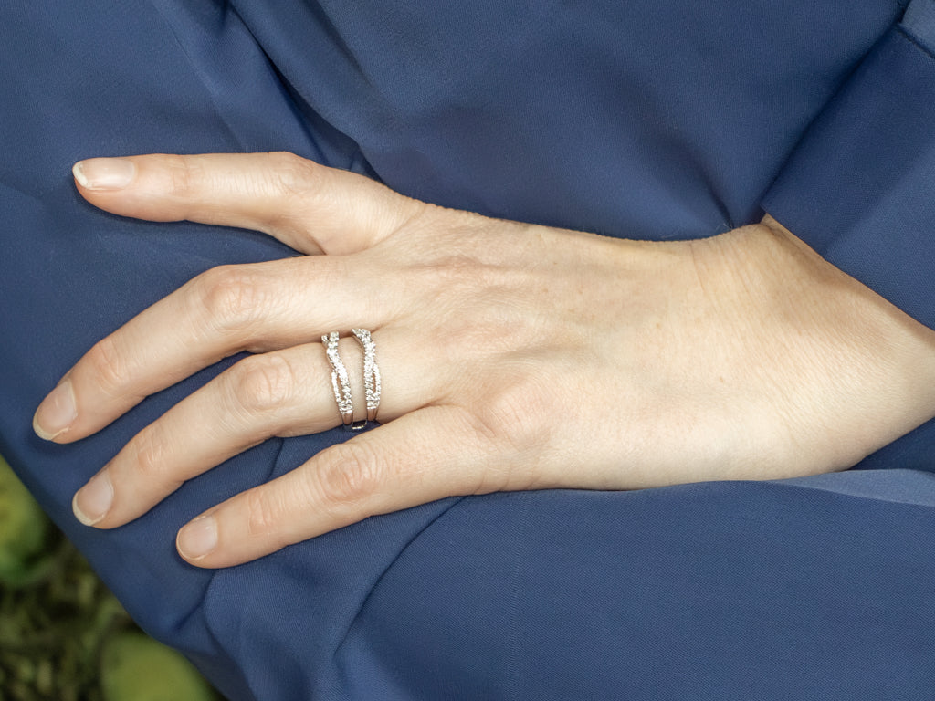 Modern White Gold Diamond Enhancer Band