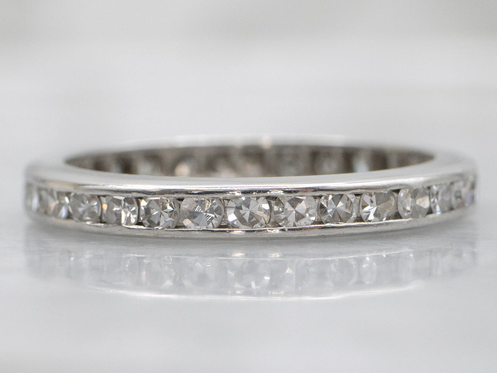 Platinum Channel-Set Diamond Eternity Band