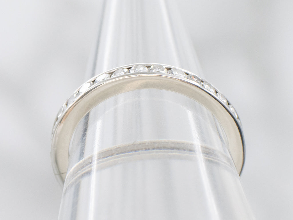 Platinum Channel-Set Diamond Eternity Band