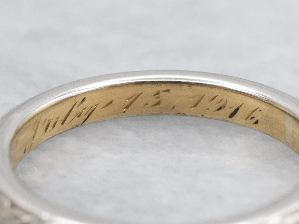 Antique Forget-Me-Not Floral Patterned Band
