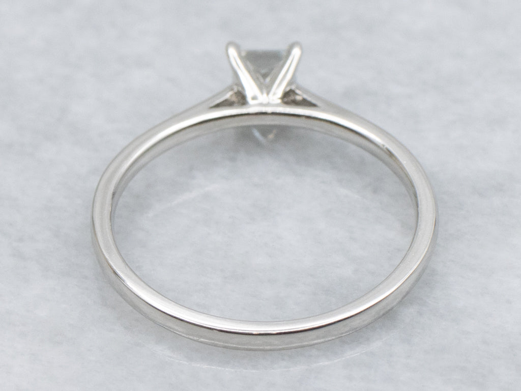 Platinum Princess Cut Diamond Solitaire Engagement Ring