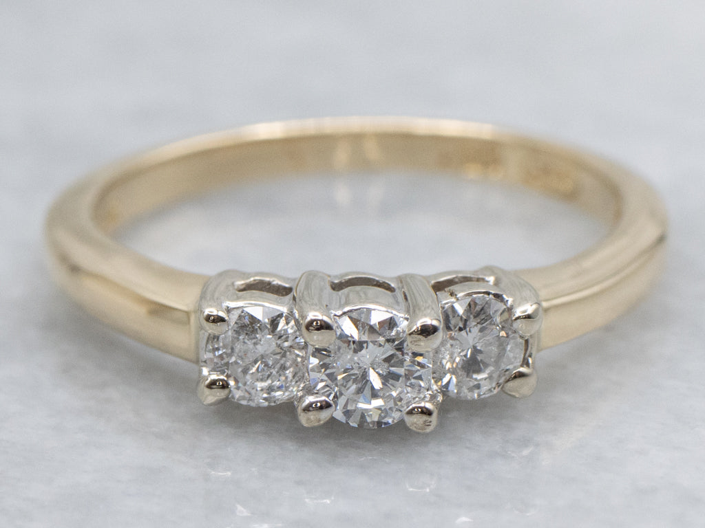 Three Stone Diamond Engagement Ring