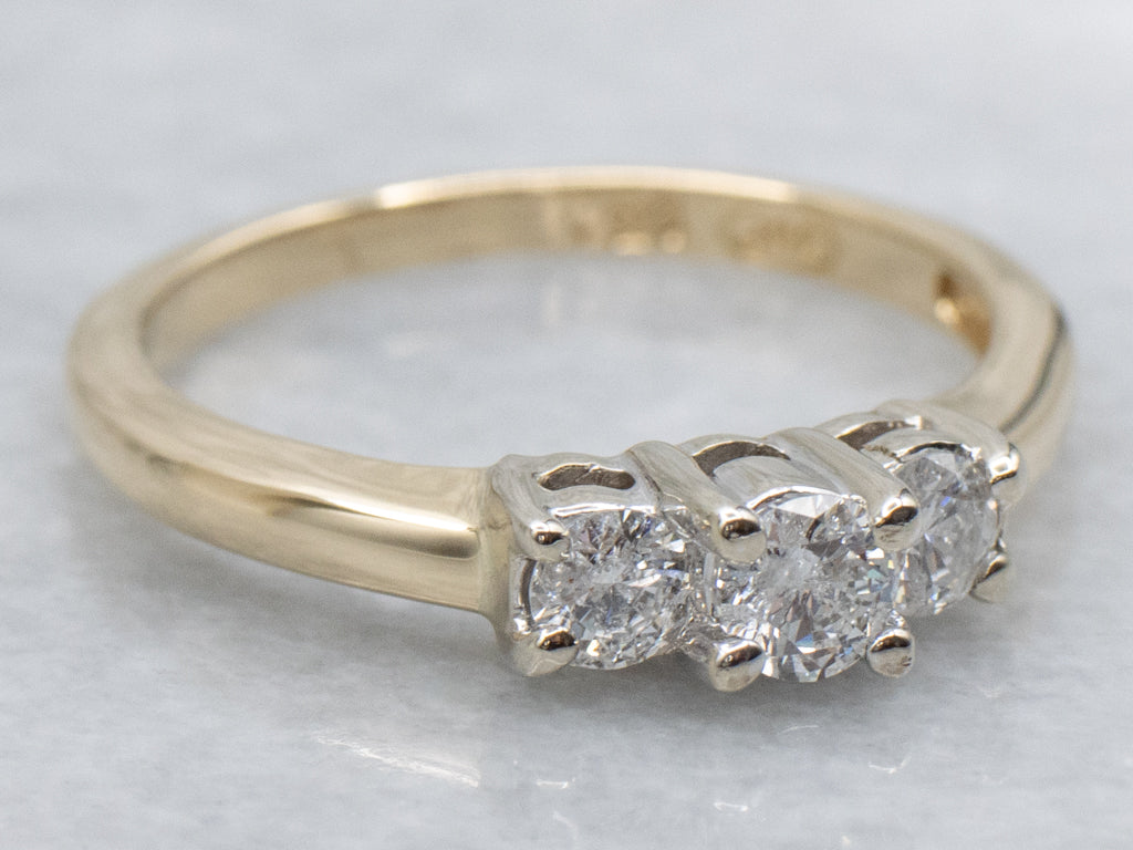 Three Stone Diamond Engagement Ring