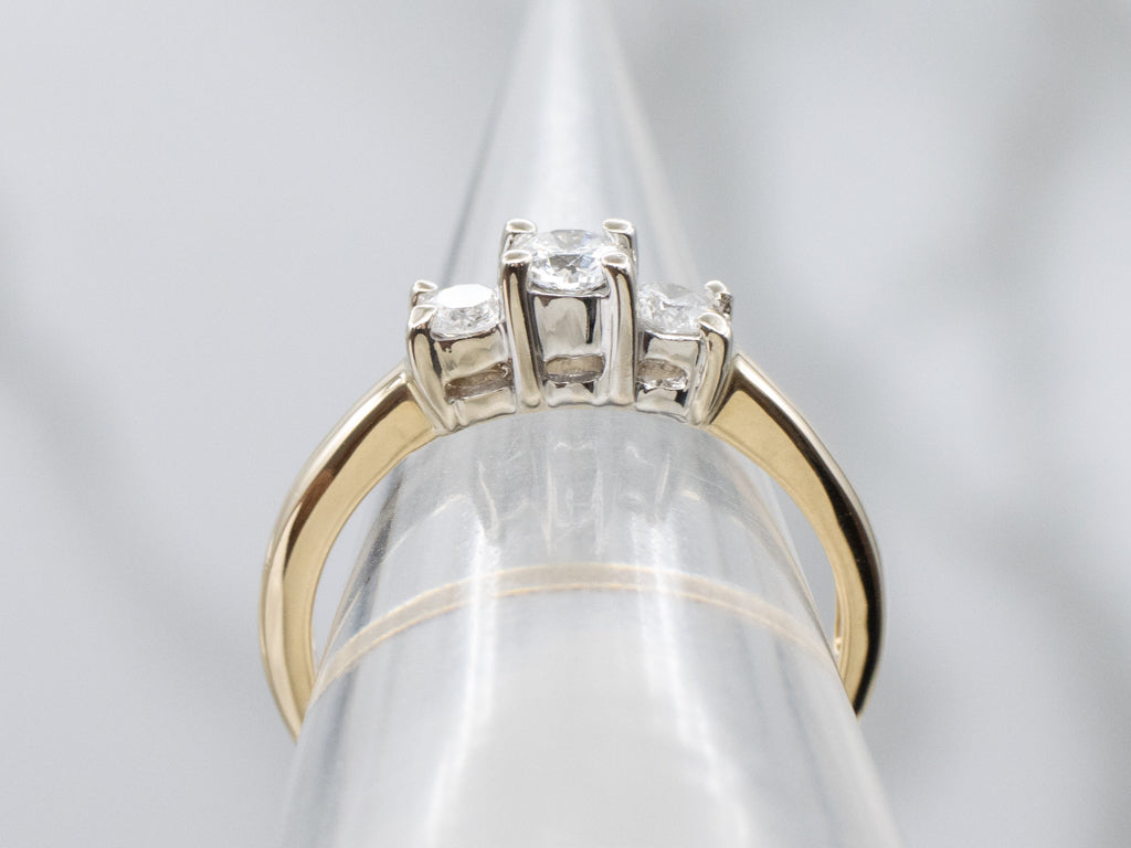 Three Stone Diamond Engagement Ring