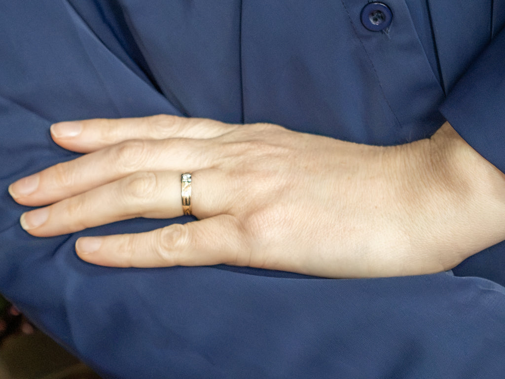 Mix-Era Diamond Solitaire Engagement Ring