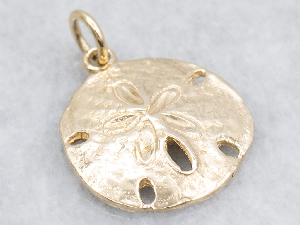 Yellow Gold Sand Dollar Pendant