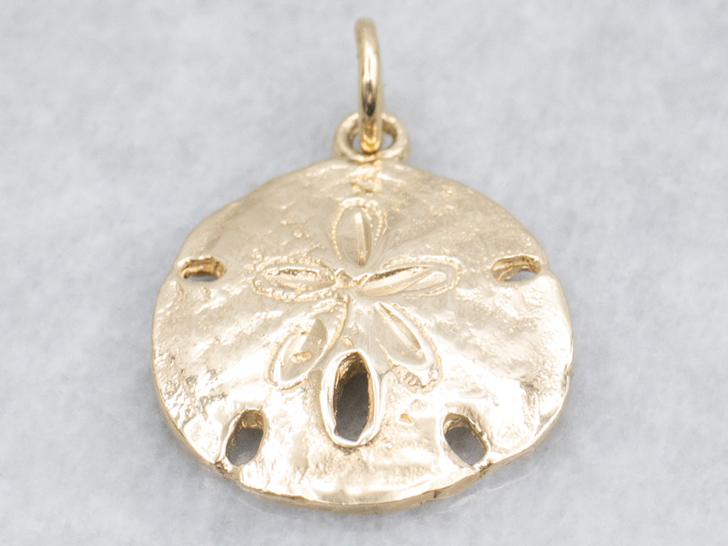 Yellow Gold Sand Dollar Pendant