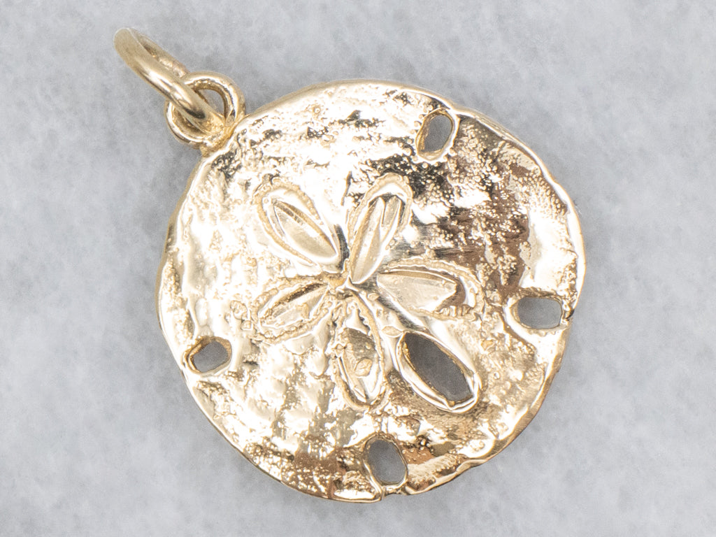Yellow Gold Sand Dollar Pendant