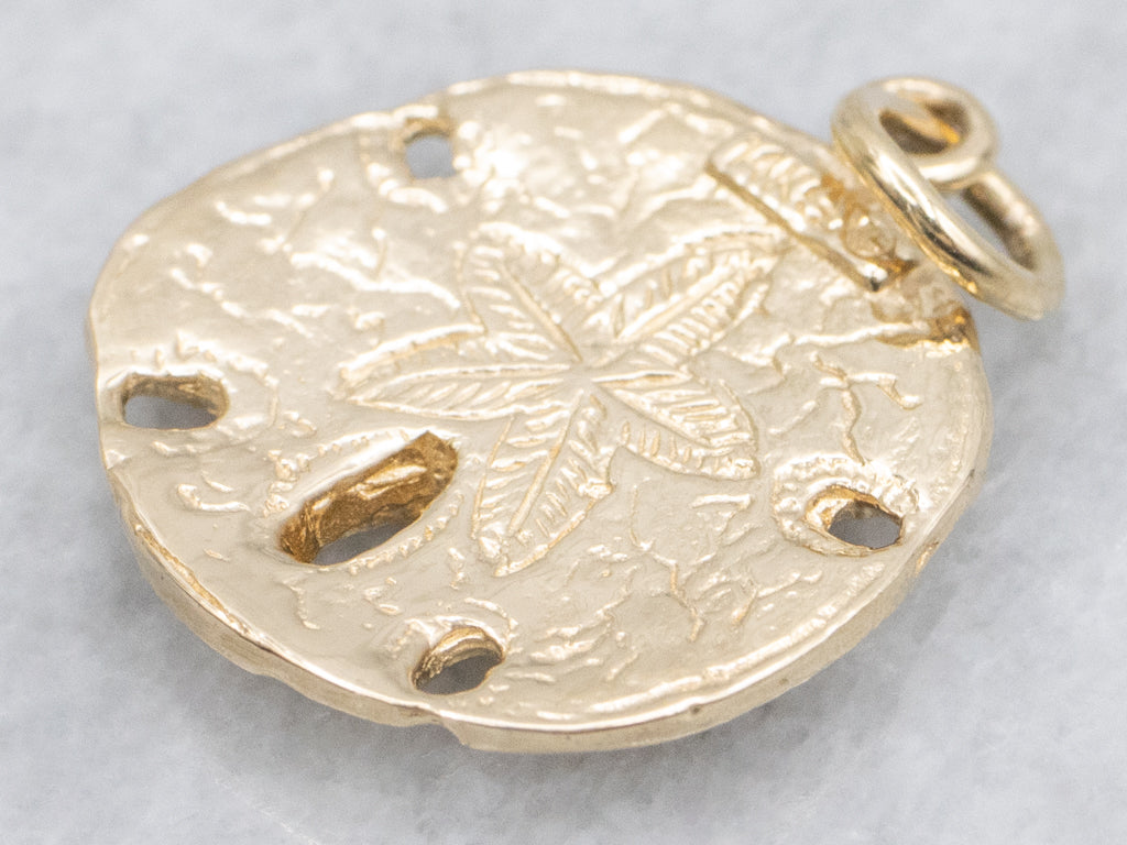 Yellow Gold Sand Dollar Pendant
