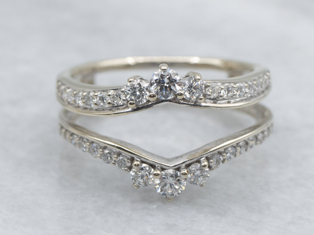 Brilliant-Cut Diamond White Gold Enhancer Band