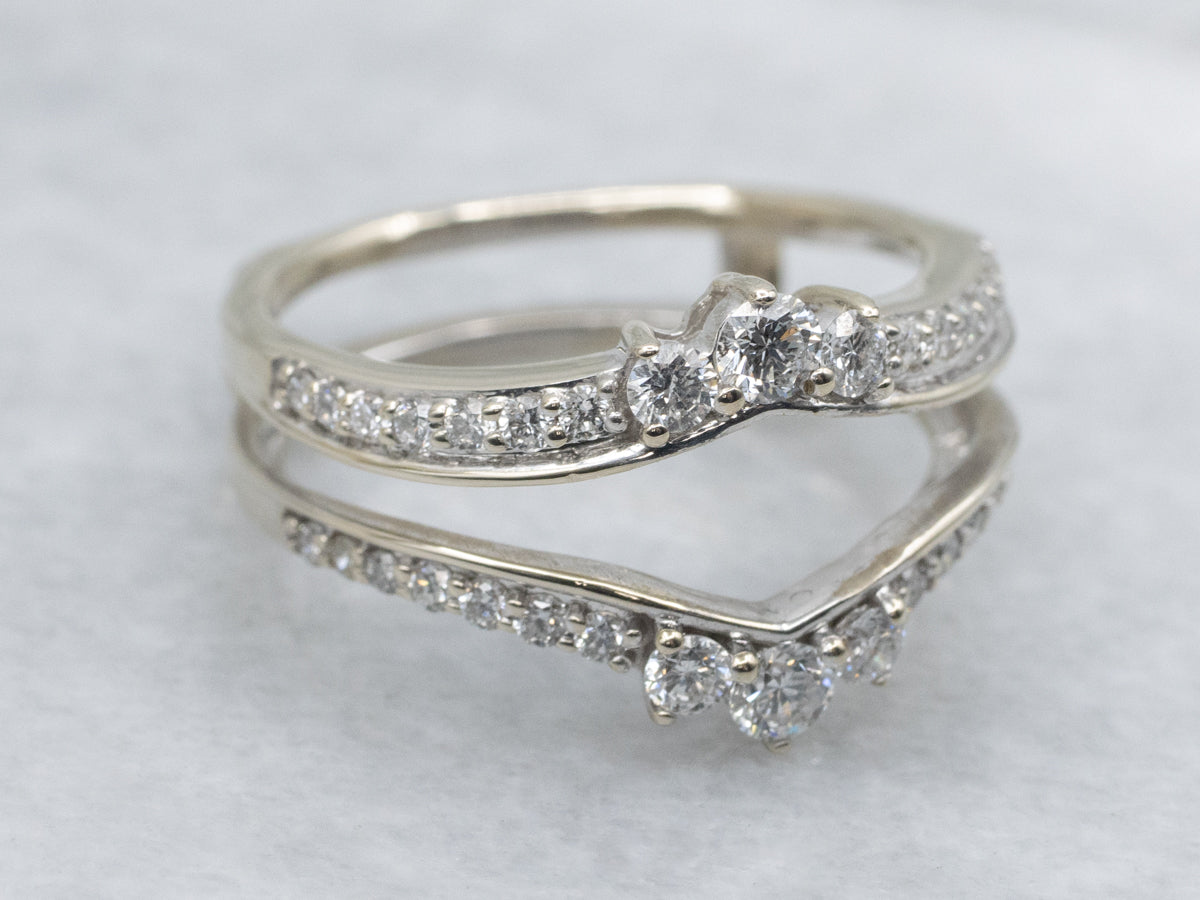 Brilliant-Cut Diamond White Gold Enhancer Band