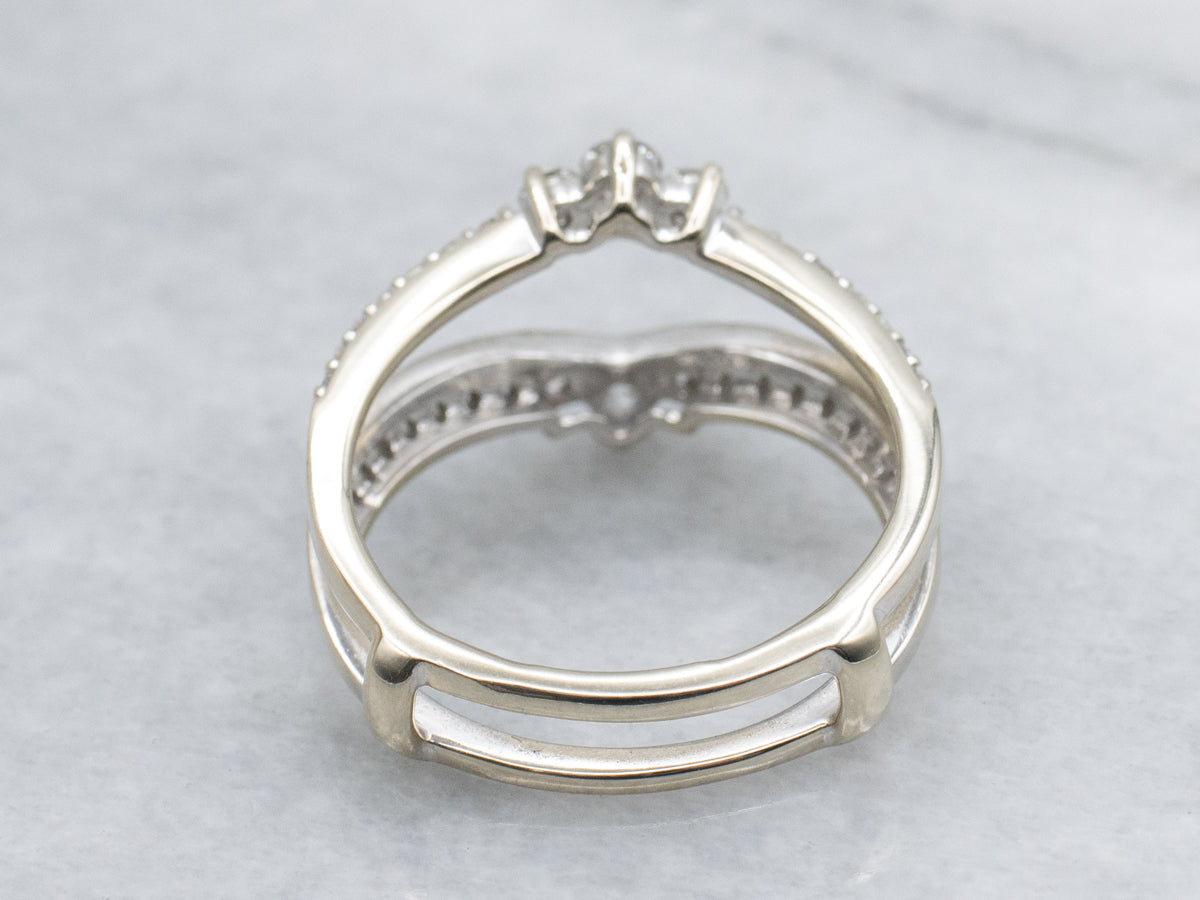 Brilliant-Cut Diamond White Gold Enhancer Band