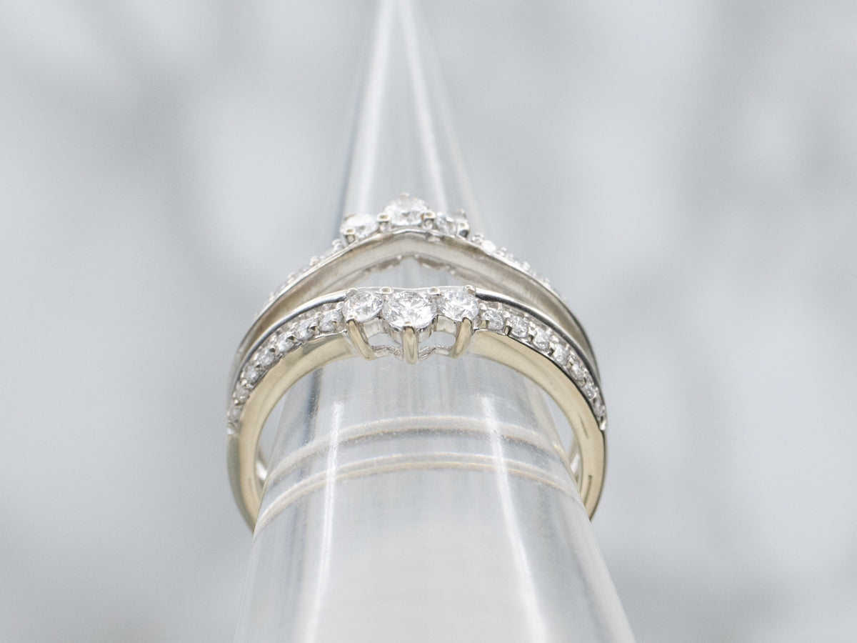 Brilliant-Cut Diamond White Gold Enhancer Band