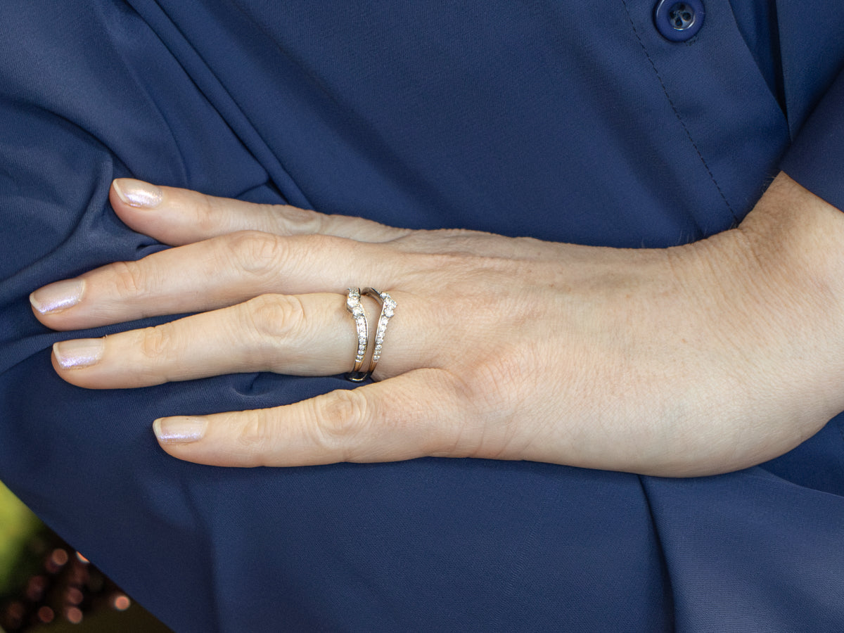 Brilliant-Cut Diamond White Gold Enhancer Band
