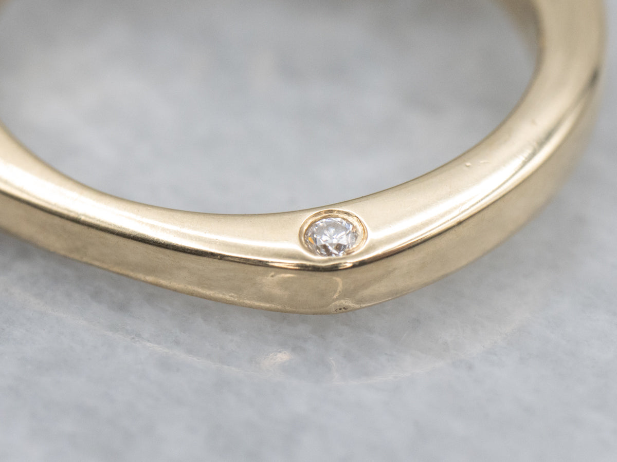 Blue Topaz and Diamond Accent Yellow Gold Ring
