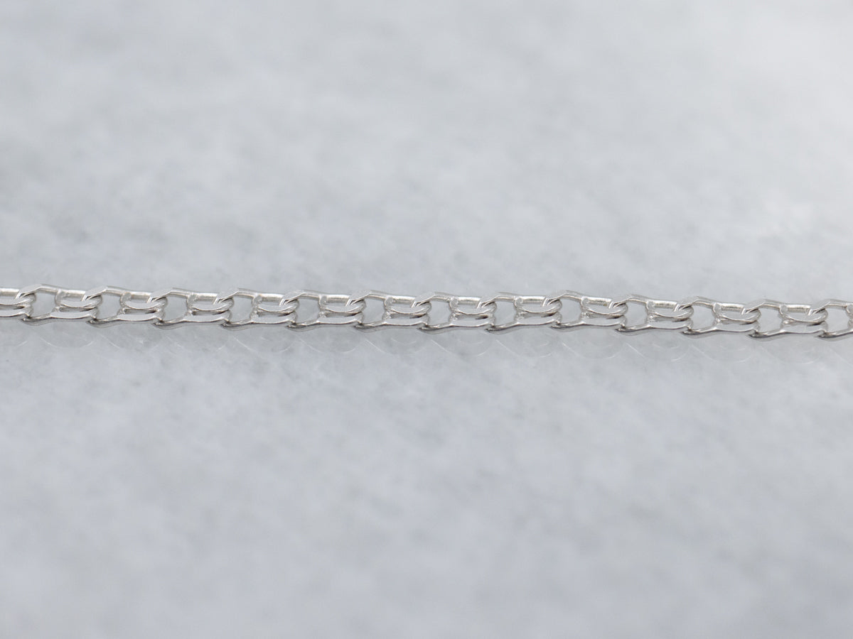 White Gold Aquamarine and Diamond Pendant Necklace