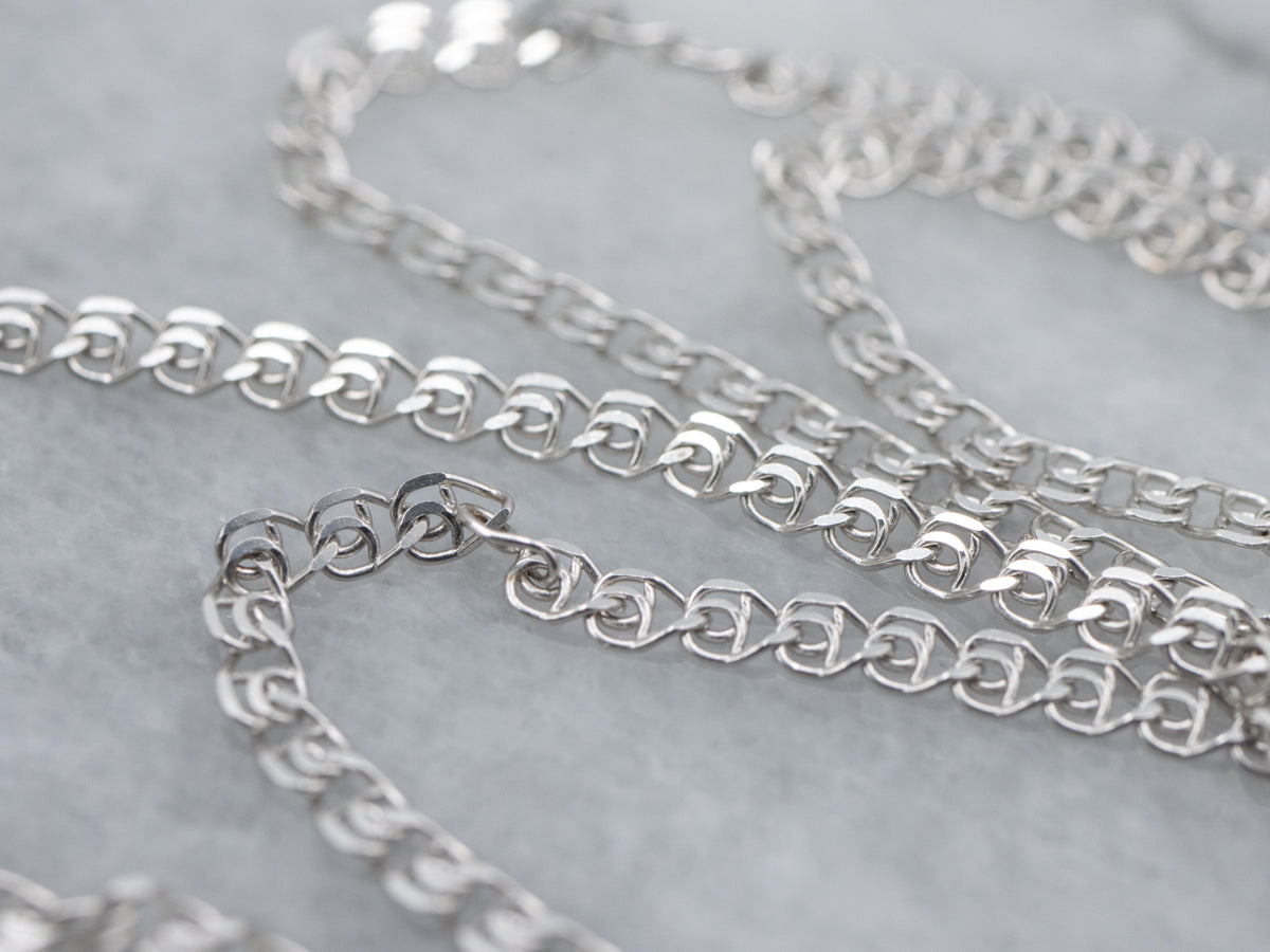 White Gold Aquamarine and Diamond Pendant Necklace