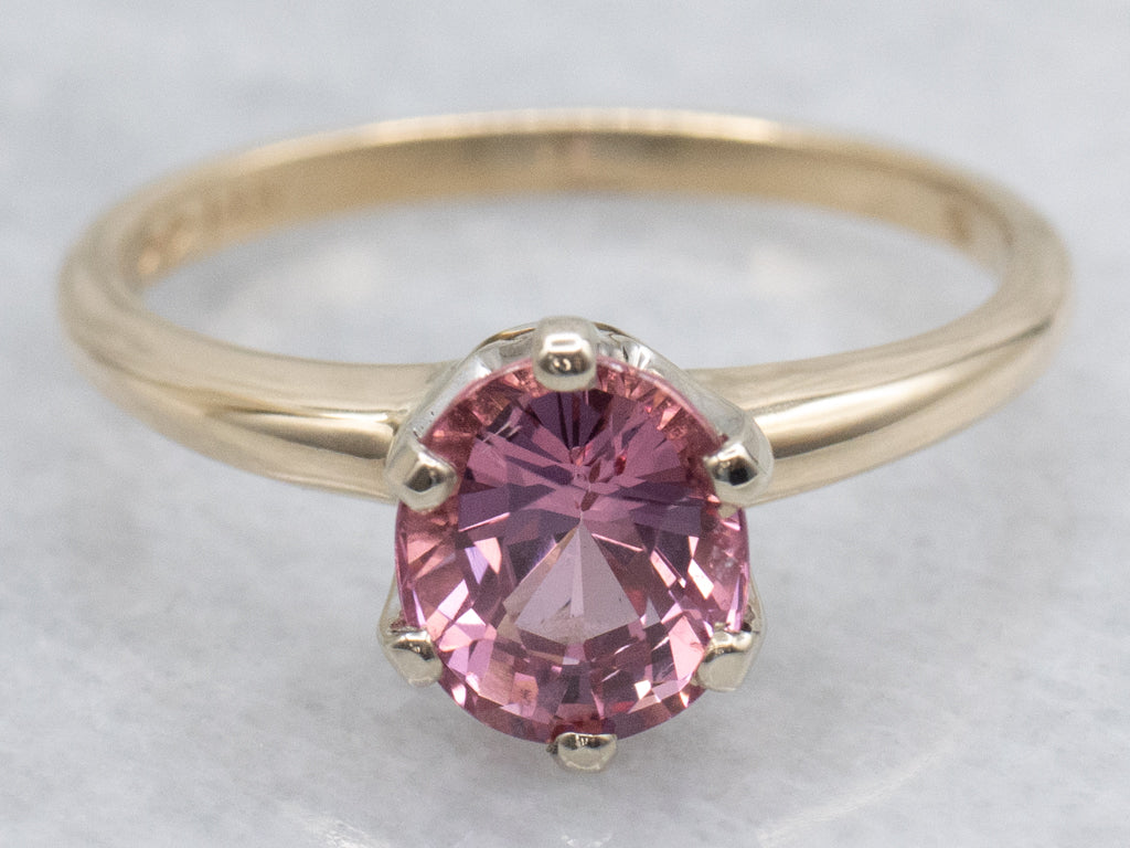 Cushion-Cut Pink Spinel Solitaire Ring
