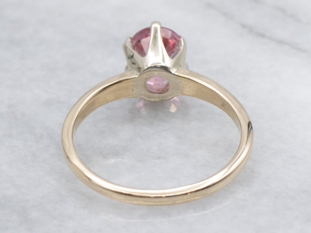 Cushion-Cut Pink Spinel Solitaire Ring