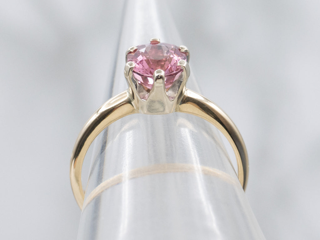 Cushion-Cut Pink Spinel Solitaire Ring
