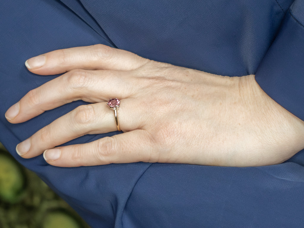 Cushion-Cut Pink Spinel Solitaire Ring