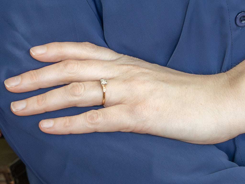 Retro Era Diamond Solitaire Engagement Ring