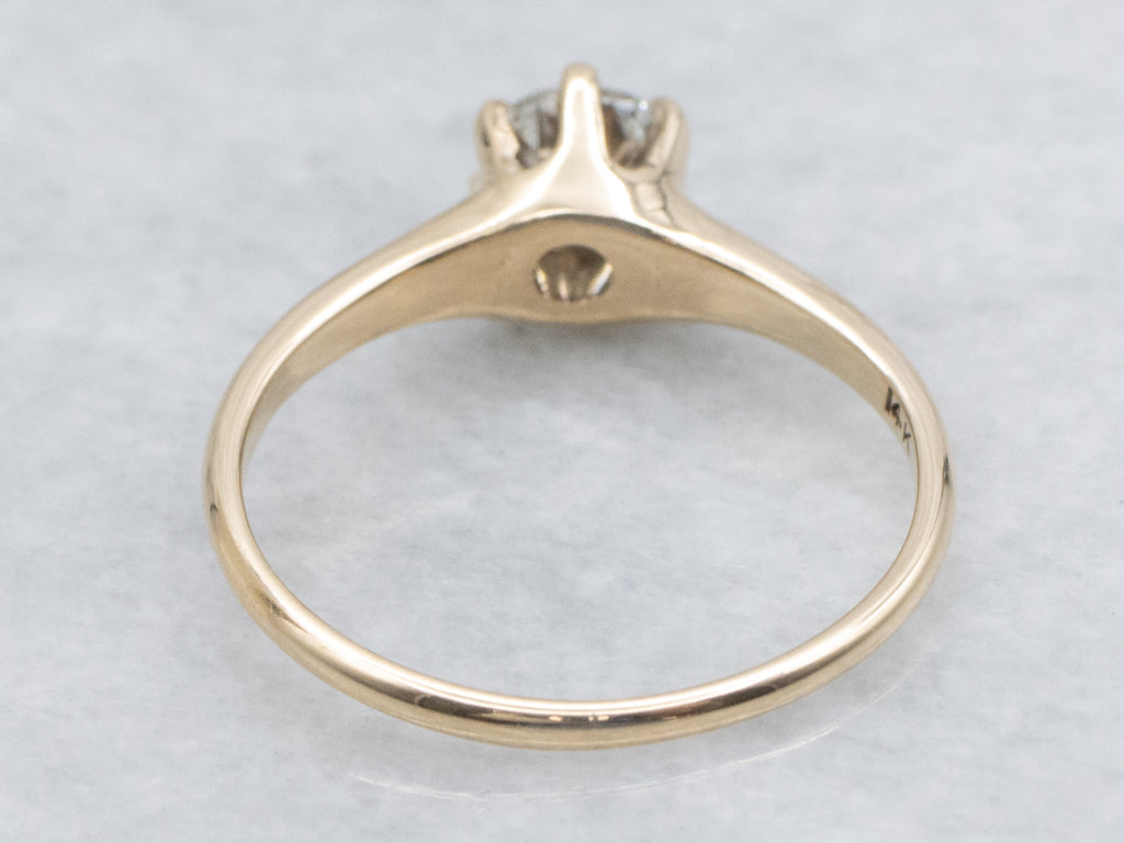 Yellow Gold GIA Certified Diamond Solitaire Engagement Ring
